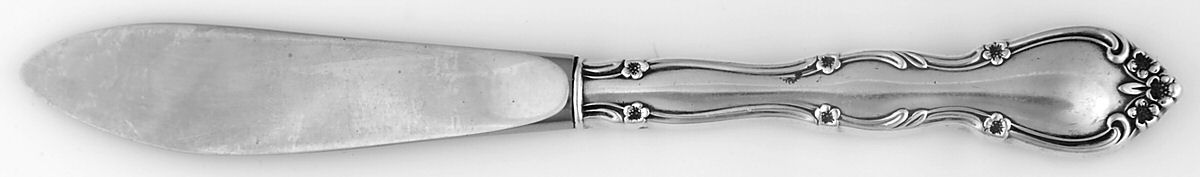 Rose Tiara (Sterling, 1963) Hollow Handle Master Butter Knife by Gorham Silver-1