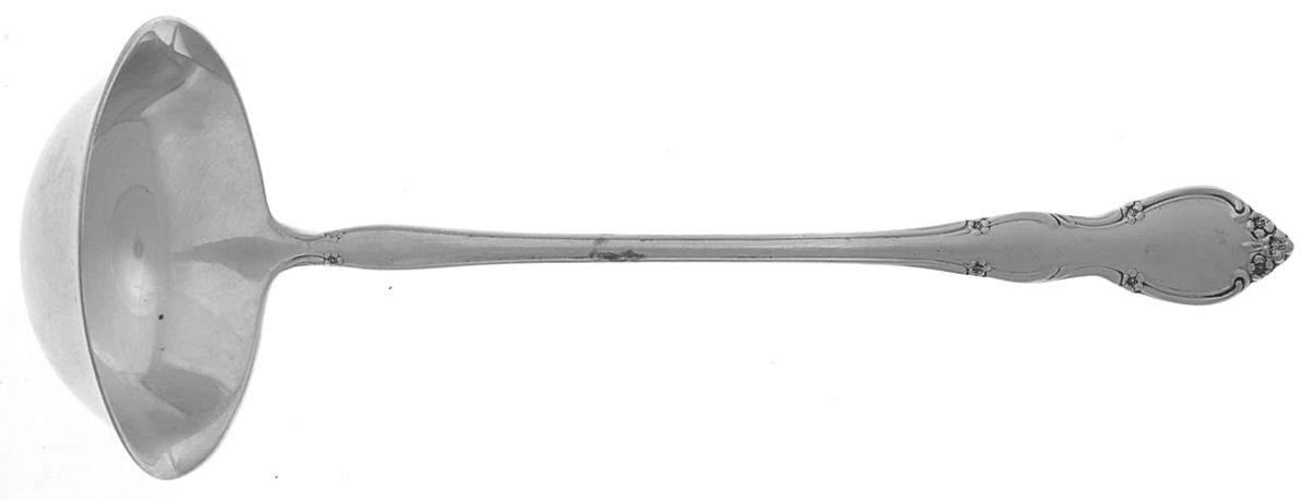 Rose Tiara (Sterling, 1963) Solid Gravy Ladle by Gorham Silver-1