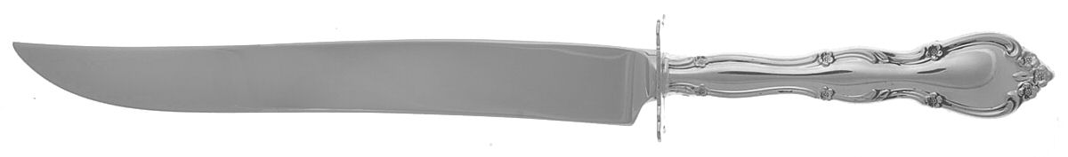 Rose Tiara (Sterling, 1963) Large Stainless Blade Roast Carving Knife by Gorham Silver-1