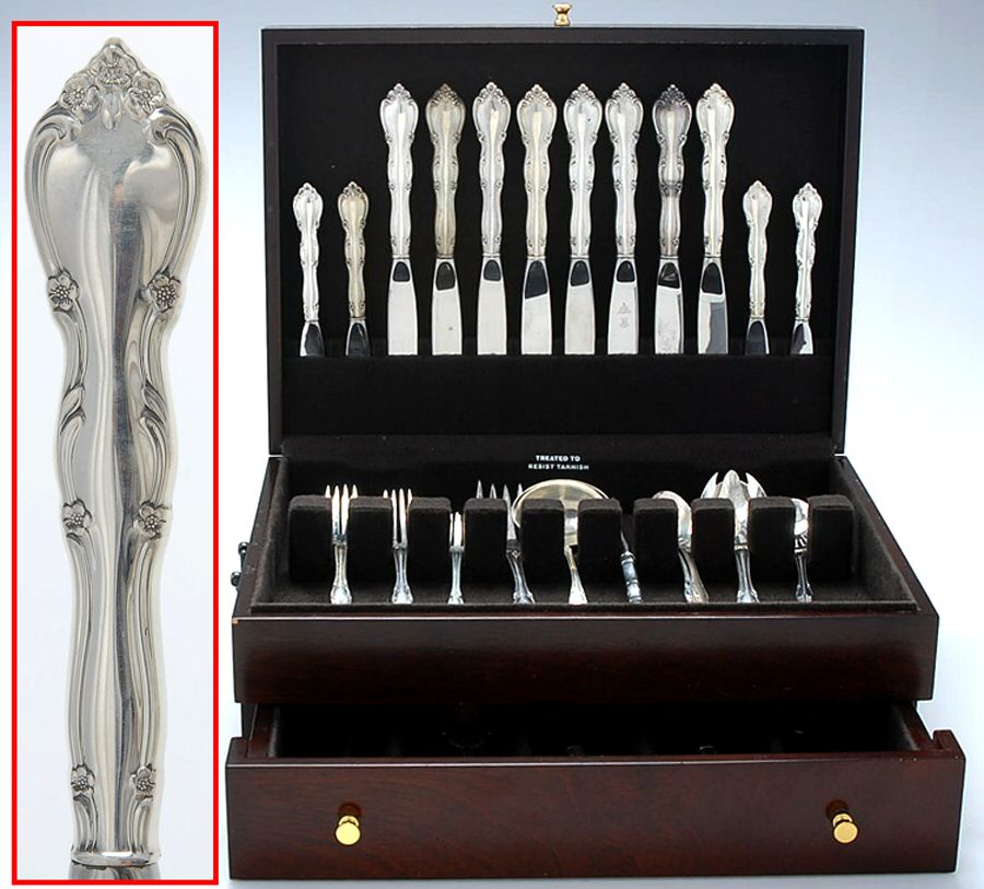 Rose Tiara (Sterling, 1963) 63 Piece Set by Gorham Silver-1