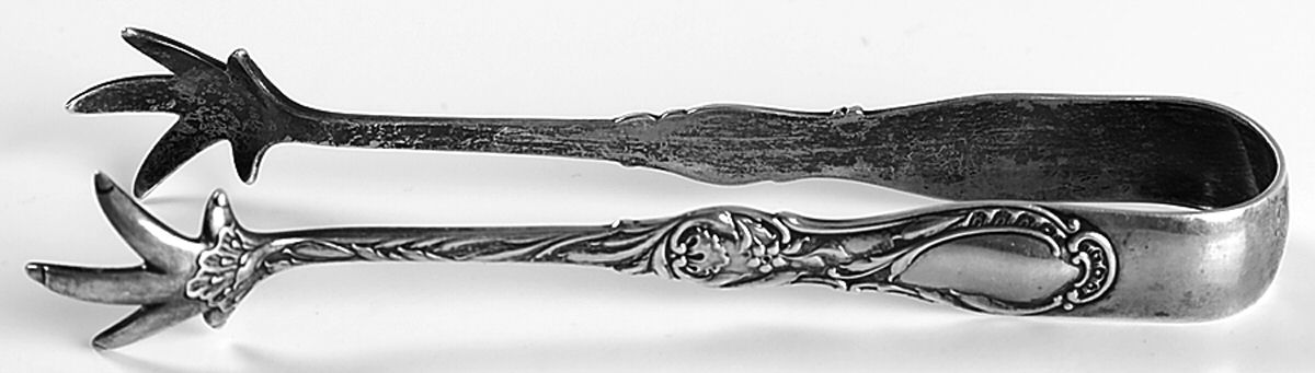 Rouen (Sterling, 1892) Small Sugar Tongs by Gorham Silver-1