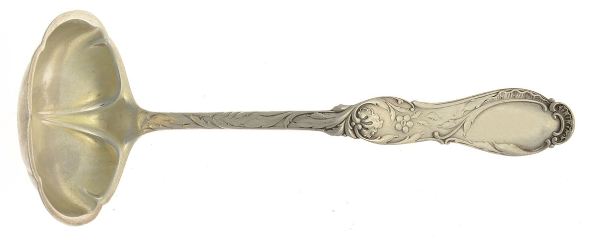 Rouen (Sterling, 1892) Solid Gravy Ladle by Gorham Silver-1