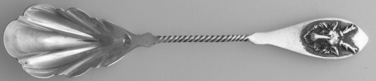 Saxon Stag (Coin, 1855) Sugar Shell Spoon by Gorham Silver-1