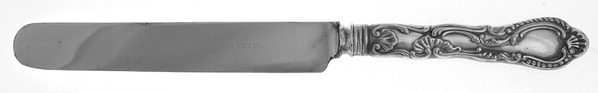Saxony (Silverplate, 1891, No Monograms) Blunt Hollow Knife with Bolster by Gorham Silver-1