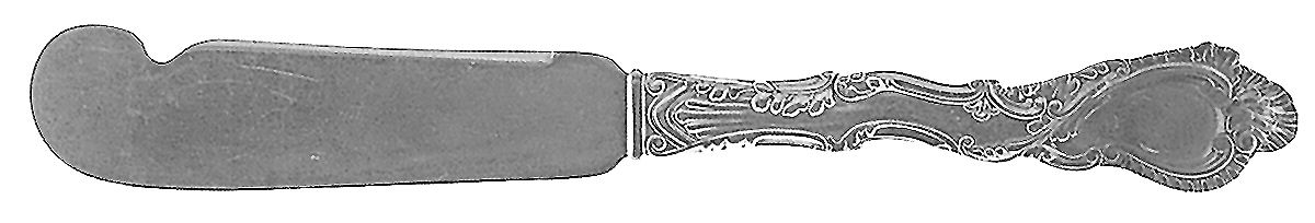 Saxony (Silverplate, 1891, No Monograms) Large Flat Handle Butter Spreader by Gorham Silver-1