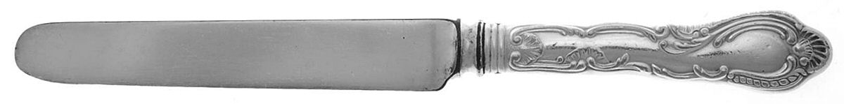 Saxony (Silverplate, 1891, No Monograms) Blunt Hollow Knife with Bolster by Gorham Silver-1