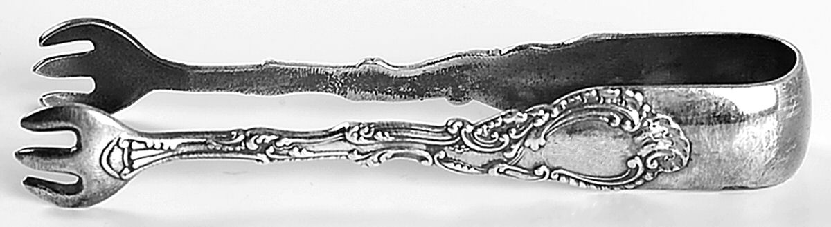 Saxony (Silverplate, 1891, No Monograms) Sugar Tongs by Gorham Silver-1