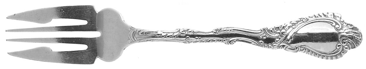 Saxony (Silverplate, 1891, No Monograms) Individual Solid Fish Fork by Gorham Silver-1