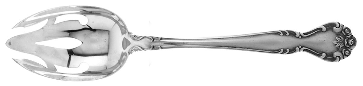 Secret Garden (Sterling, 1959, No Monograms) Pierced Tablespoon (Serving Spoon) HC by Gorham Silver-1