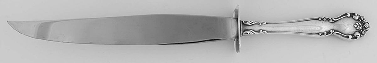 Secret Garden (Sterling, 1959, No Monograms) Small Carving Knife W/Sterling Guard by Gorham Silver-1