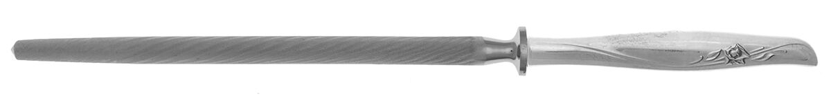 Sea Rose (Sterling, 1958, No Monograms) Sharpener Knife with Steel Rod HC by Gorham Silver-1