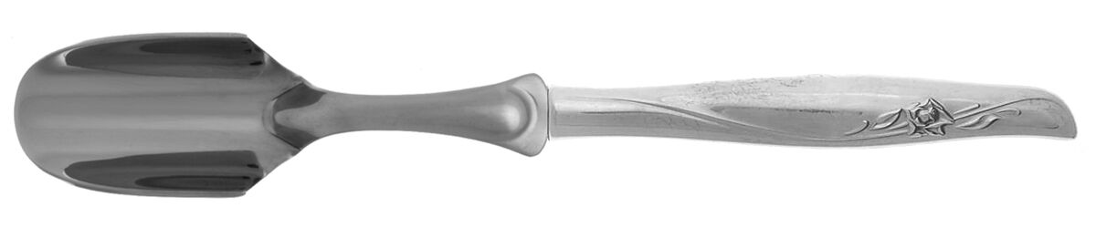 Sea Rose (Sterling, 1958, No Monograms) Cheese Scoop with Stainless Scoop HC by Gorham Silver-1