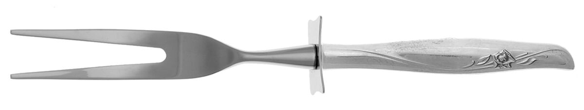 Sea Rose (Sterling, 1958, No Monograms) Carving Fork Small with Stainless Prongs HC by Gorham Silver-1