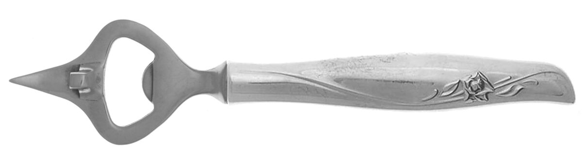 Sea Rose (Sterling, 1958, No Monograms) Bottle/Can Opener with Stainless Bowl HC by Gorham Silver-1