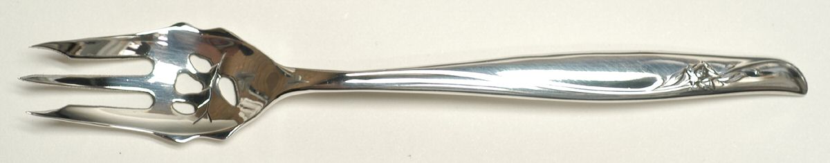 Sea Rose (Sterling, 1958, No Monograms) Pickle Fork Pierced with Short Handle HC by Gorham Silver-1