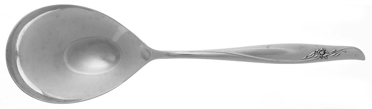 Sea Rose (Sterling, 1958, No Monograms) Solid Salad Serving Spoon by Gorham Silver-1