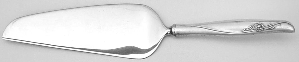 Sea Rose (Sterling, 1958, No Monograms) Pie & Cake Server with Stainless Blade by Gorham Silver-1