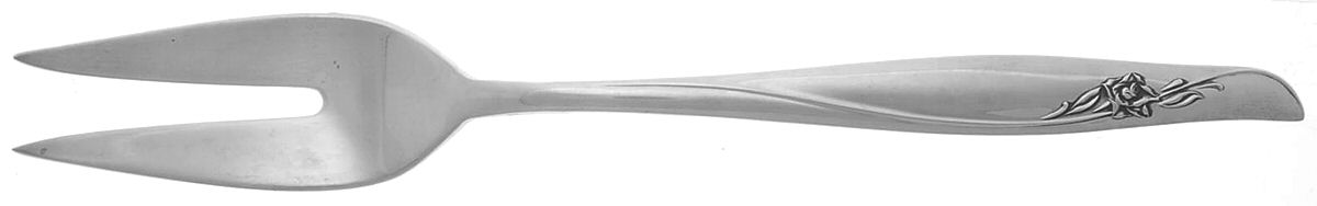 Sea Rose (Sterling, 1958, No Monograms) Medium Solid Cold Meat Serving Fork by Gorham Silver-1