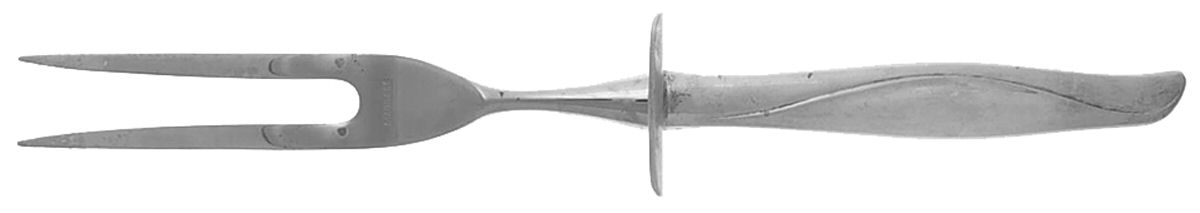 Sea Rose (Sterling, 1958, No Monograms) Small Steak Carving Fork with Stainless Prongs by Gorham Silver-1