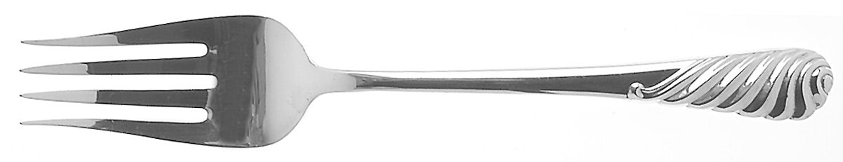 Sea Sculpture (Sterling, 1986) Medium Solid Cold Meat Serving Fork by Gorham Silver-1