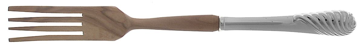 Sea Sculpture (Sterling, 1986) Salad Serving Fork with Wooden Prongs by Gorham Silver-1
