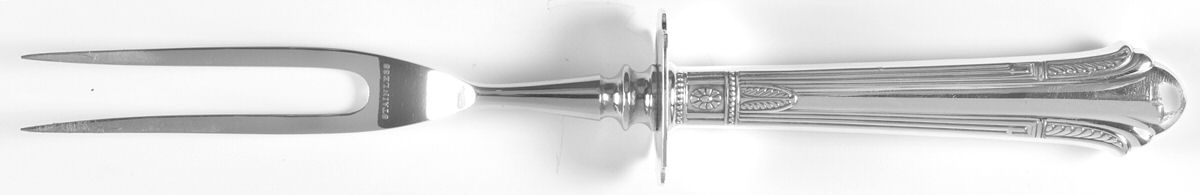 Shamrock V (Sterling, 1931) Small Steak Carving Fork with Stainless Prongs by Gorham Silver-1