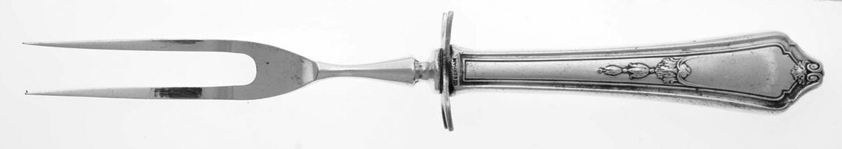Shelburne (Silverplate, 1914) Small Steak Carving Fork with Stainless Prongs by Gorham Silver-1
