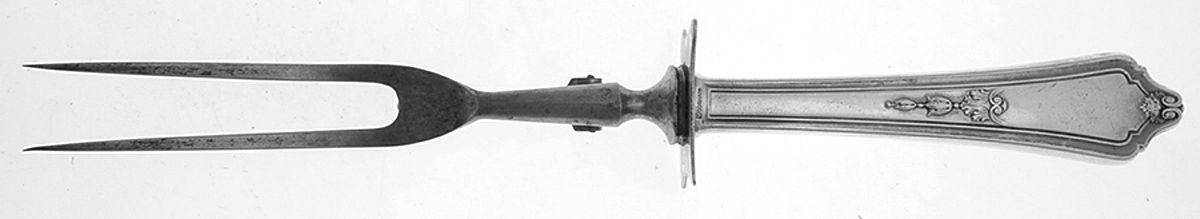 Shelburne (Silverplate, 1914) Large Stainless-Prong Roast Carving Fork by Gorham Silver-1