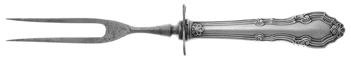 Sheffield (Silverplate, 1917) Small Steak Carving Fork with Stainless Prongs by Gorham Silver-1