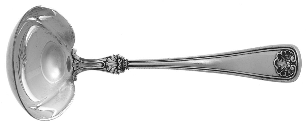 Shell (Silverplate, 1905, No Monograms) Solid Gravy Ladle by Gorham Silver-1
