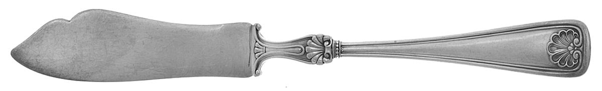 Shell (Silverplate, 1905, No Monograms) Flat Handle Master Butter Knife by Gorham Silver-1