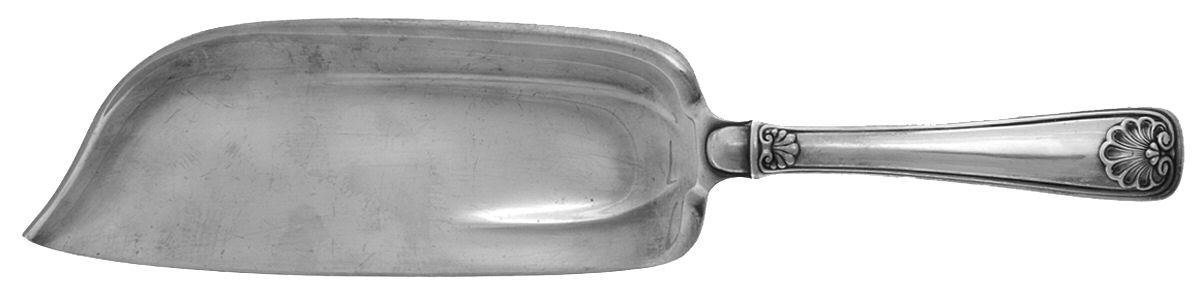 Shell (Silverplate, 1905, No Monograms) Large Flat Handle Crumb Knife/Crumber by Gorham Silver-1