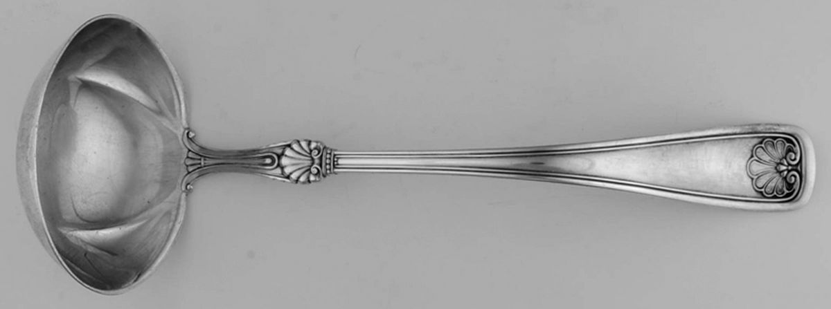Shell (Silverplate, 1905, No Monograms) Oyster Ladle Solid Piece by Gorham Silver-1