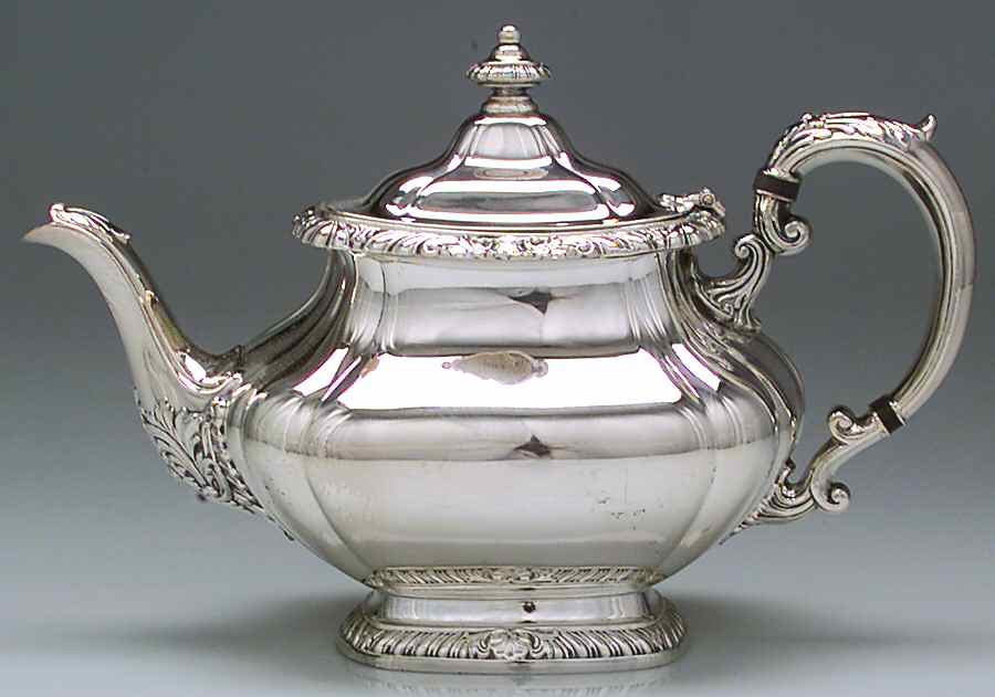 Shell & Gadroon (Silverplate, Hollowware) Teapot by Gorham Silver-1