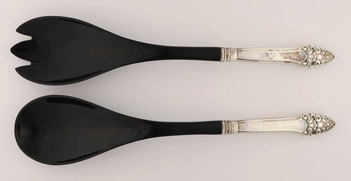 Sovereign-Old (Sterling, 1941, Old)  Plastic Bowl 2-Piece Salad Set by Gorham Silver-1