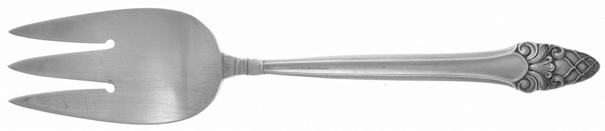 Sovereign-Old (Sterling, 1941, Old)  Medium Solid Cold Meat Serving Fork by Gorham Silver-1