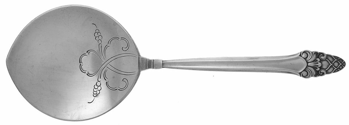 Sovereign-Old (Sterling, 1941, Old)  Large Solid Bright Cut Pie Knife by Gorham Silver-1