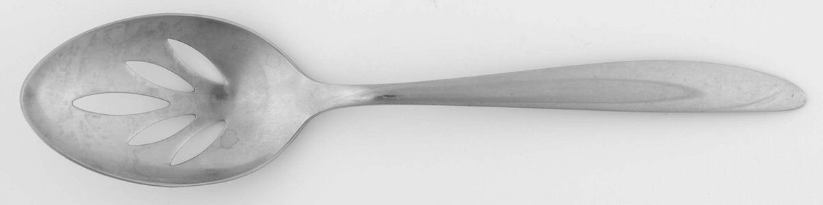 Spiral (Stainless) Pierced Tablespoon (Serving Spoon) by Gorham Silver-1