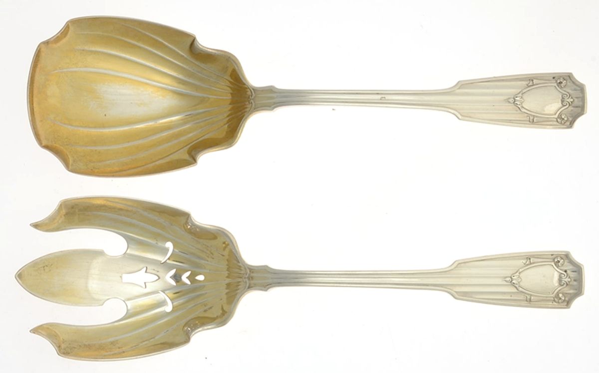 Spotswood (Sterling, 1912) (2 Pc) Solid Salad Set by Gorham Silver-1