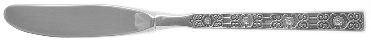 Spanish Tracery (Sterling, 1970) Modern Hollow Butter Spreader (Stainless) by Gorham Silver-1