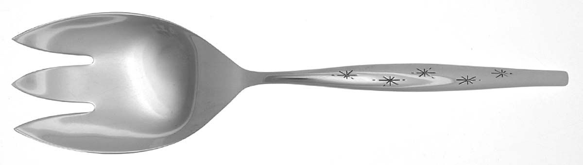 Stardust (Sterling, 1957) Solid Salad Serving Fork by Gorham Silver-1