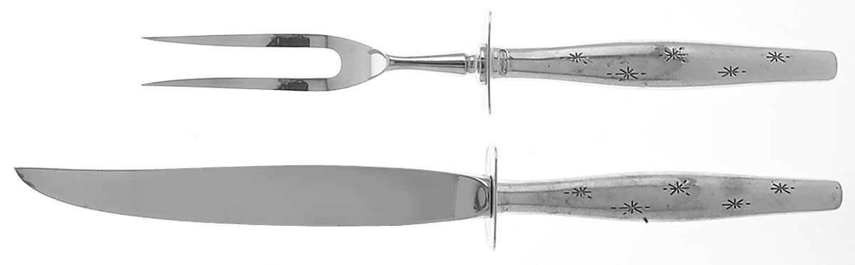 Stardust (Sterling, 1957) 2 Piece Small Carving Set W/ Sterling Guard by Gorham Silver-1