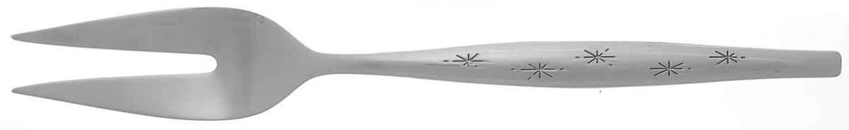 Stardust (Sterling, 1957) Medium Solid Cold Meat Serving Fork by Gorham Silver-1
