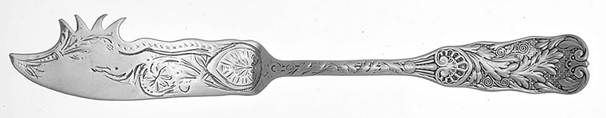 St. Cloud (Sterling, 1885) Cheese Serving Knife Bright Cut by Gorham Silver-1