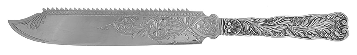 St. Cloud (Sterling, 1885) Solid Bright Cut Cake Saw by Gorham Silver-1