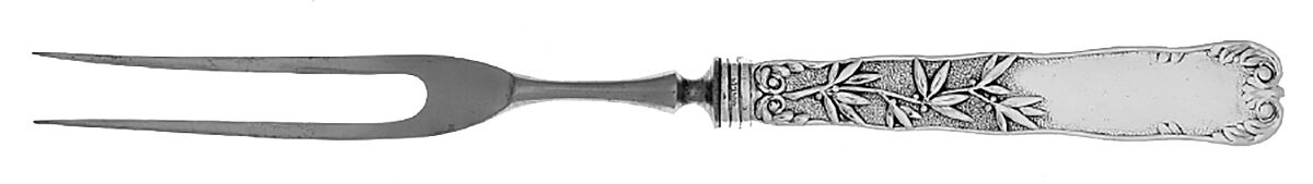 St. Cloud (Sterling, 1885) Small Steak Carving Fork with Stainless Prongs by Gorham Silver-1