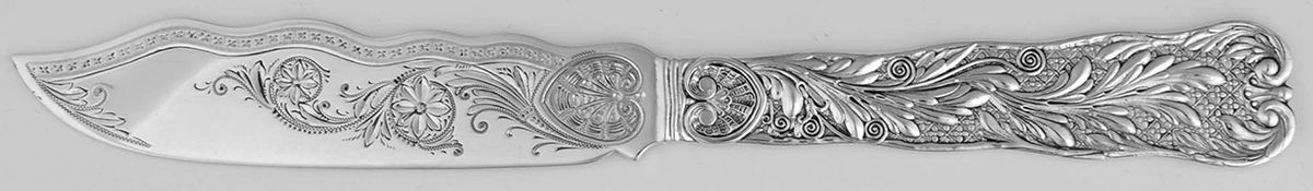 St. Cloud (Sterling, 1885) Bright Cut Individual Solid Fish Knife by Gorham Silver-1