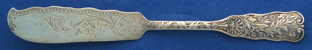 St. Cloud (Sterling, 1885) Flat Handle Bright Cut Master Butter by Gorham Silver-1