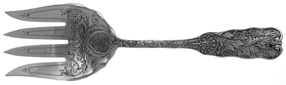 St. Cloud (Sterling, 1885) Large Solid Bright Fish Serving Fork by Gorham Silver-1