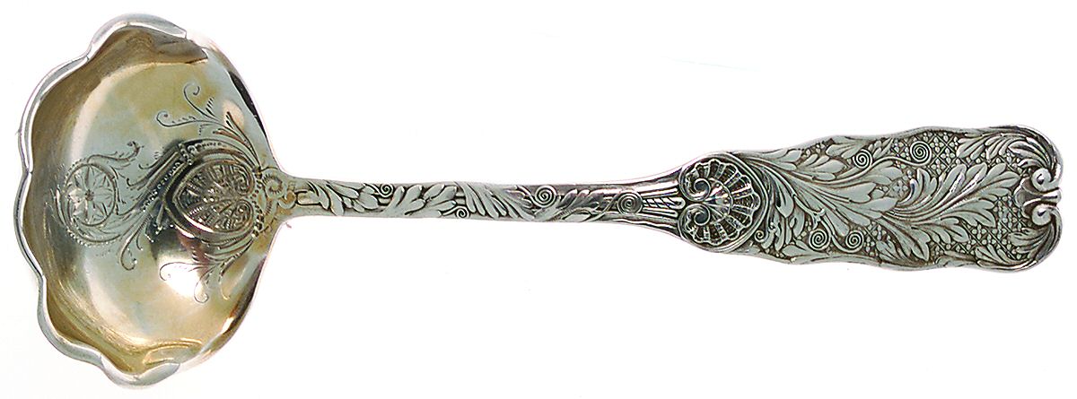 St. Cloud (Sterling, 1885) Gravy Ladle, Brightcut Solid Piece by Gorham Silver-1